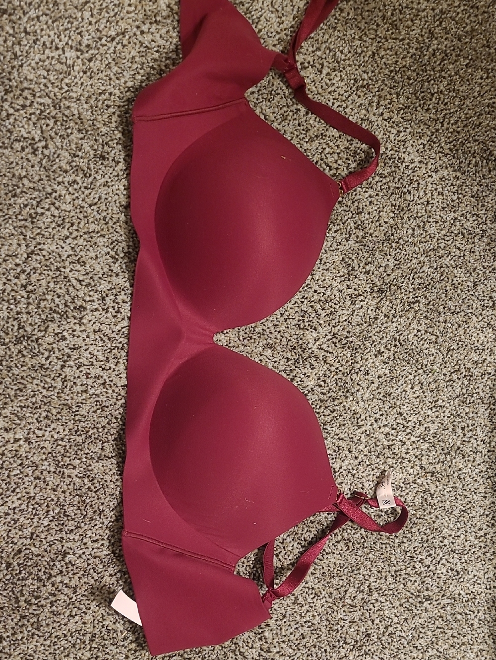 Victoria's Secret Burgundy Smooth T-Shirt Bra 34DD